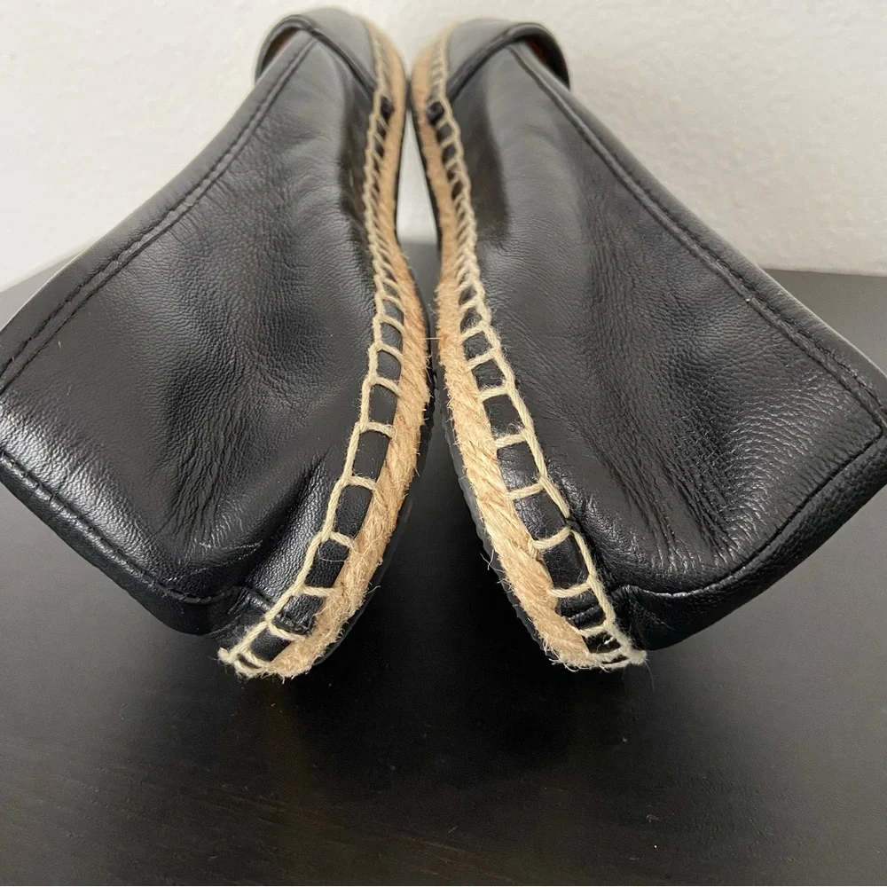 Coach Womens Rhodelle Soft Lambskin Leather Espadrille Flat Loafer Slip On